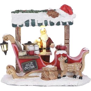 LuVille Kerstdorp Miniatuur Santa's Hot Cacao - L12,5 x B9 x H11 cm