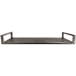 Dienblad  - robuuste pewter dienblad  - 50 x 24 cm - met handvatten