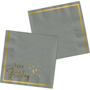 Folat - Servetten Golden Dawn Saliegroen 33 x 33 cm - 20 stuks