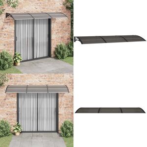 vidaXL Deurluifel 300x100 cm polycarbonaat zwart - Deurluifel - Deurluifels - Afdak Voordeur - Luifel Voordeur