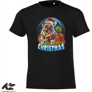 Klere-Zooi - Pug Christmas - Kids T-Shirt - 140 (9/11 jaar)
