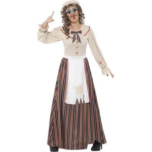 Smiffy's - Living Dead Dolls Kostuum - Sinistere Pop - Vrouw - Bruin, Wit / Beige - Small - Halloween - Verkleedkleding