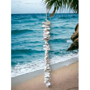 Guirlande Drijfhout Schelpen Hout Hanger 100 cm Maritiem Strand Zee