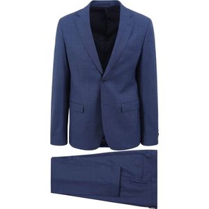 Suitable - Strato Toulon Kostuum Wol Mid Blauw - Heren - Maat 56 - Slim-fit