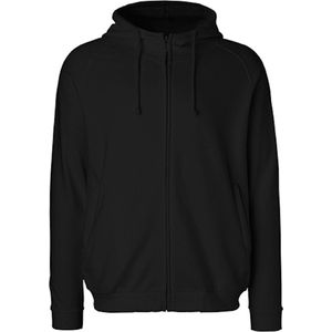 Unisex Hoodie met capuchon en rits Black - XL