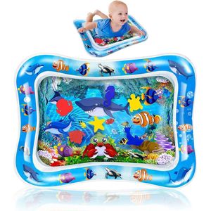 Speelmat opblaasbare watermat voor baby's - speelmatten speelgoed - buiktijd mat 66 x 50 cm - vanaf 3 6 9 maanden