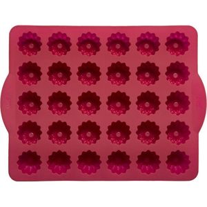 Cannelés bakvorm siliconen 30,6 x 23,2 x 4cm | 30 Vormen | Rood | cakevorm met handgrepen | cakevormen | bakken | anti-aanbaklaag | voor oven en magnetron SILICANPRO