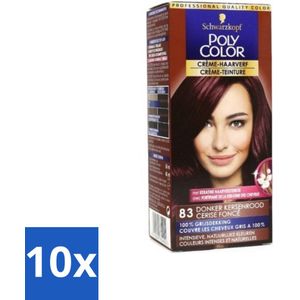 Schwarzkopf - Poly Color - Haarverf - Crème - Donker Kersenrood - 50 ml - Bulkverpakking - 10 stuks
