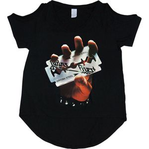 Judas Priest - British Steel Dames T-shirt - S - Zwart