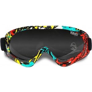 Crossbril voor kinderen met UV-bescherming | Veiliigheidsbril voor kinderhelm | snowboard | Geel/groen/rood