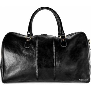 Giuliano klassieke weekendtas Billie - Zwart - Weekend - Made in Italy