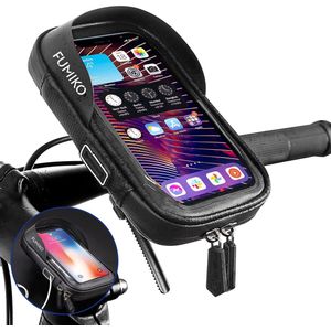 FUMIKO Telefoonhouder Fiets Waterdicht - Met 360 graden rotatie - Gsm Houder Scooter/ Motor - Zwart