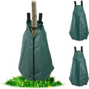 Relaxdays 3x waterzak boom - 75 l - 5-8 uur - irrigatiezak - druppelzak - uv-bestendig