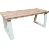Wood4you Bureau Vancouver steigerhout 180Lx60Dx75H wit