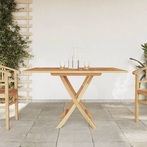 Tuintafel inklapbaar 120x120x75 cm massief teakhout