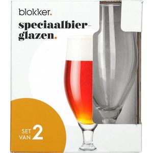 Blokker Speciaalbier Glazen op Voet - 2 Stuks