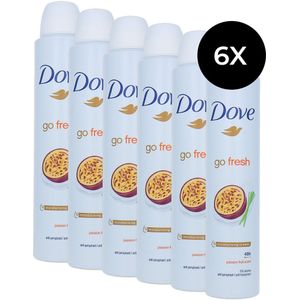 Dove Go Fresh Deorant Spray Passion Fruit - 6 x 200 ml