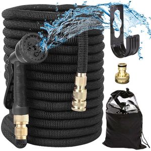 Uitbreidbare tuinslang 30 meter met spuitpistool, kraanadapter en opberghaak - tuinslang flexibel - tuinslangen - tuinslanghaspel - tuinslang gardena - tuinslang koppelingen