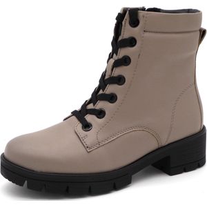 Jana Dames Veterboot - 25263-309 Taupe - Wijdte H - Maat 41