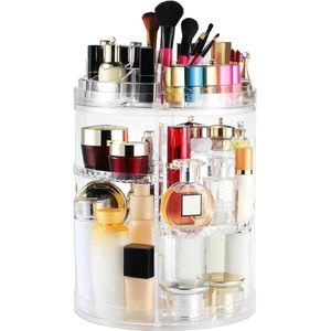 Grote 360 graden draaibare make-up organizer 8-laags huidverzorging carrousel parfum oversized