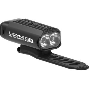 Lezyne Micro Drive 600XL - Oplaadbare LED fietslamp voor - 9 Standen - 600 Lumen - Accu tot 44 uur - Waterdicht - Aluminium - Zwart