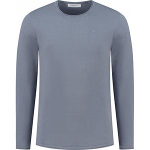 Purewhite - Heren Regular fit Knitwear Crewneck LS - Blue - Maat XL