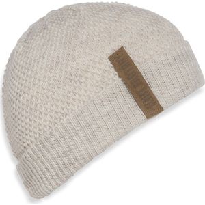 Knit Factory Jazz Gebreide Muts Heren & Dames - Beanie hat - Beige - Warme Wintermuts - Unisex - One Size