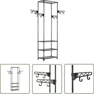 The Living Store Kledingrek - Organisatie - 55 x 28.5 x 175 cm - Lichtgewicht en Duurzaam