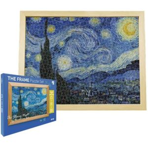 The Frame | Sterrennacht van Vincent van Gogh | Puzzelset met houten frame | 500 stukjes