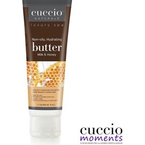 Cuccio Butterblend Tube 113 gr Milk & Honey -24 uur hydraterend - Bodylotion en de perfecte handcrème in 1 - Ideaal - geschenk - gift - voor een - Spa - Ritueel @ Home