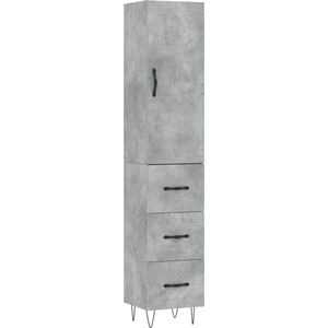 vidaXL-Hoge-kast-34,5x34x180-cm-bewerkt-hout-betongrijs