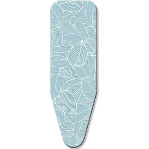 D&L Strijkplankhoes 5 Laags - Maat C voor een breedte van 30 tot 52cm en lengte van 126 tot 140cm - turquoise blaadjes