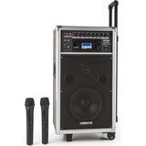 Vonyx ST100 MK2 Mobiele geluidsinstallatie 8 inch BT/CD/MP3/UHF