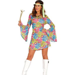 Fiestas Guirca - Hippie Dress Flower Power - maat L (42-44)