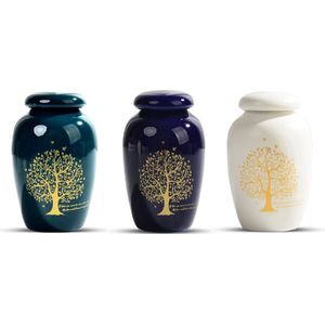 Luxe Mini Begrafenis Urn - 50 ML - Urn - Mini Crematie Urn - As Urn - Voor Huisdieren, Honden, Katten of Menselijk As - Crematie As - Mini Urn - SET VAN 3