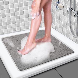 Antislip douchemat 60 x 60 cm - vierkant - veilige badmat - luffa-douche - massage comfort - douchebakmat - natte ruimtes