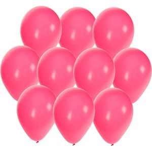 Bellatio Decorations ballonnen - 30 stuks - roze - 27 cm - helium of lucht - verjaardag / versiering