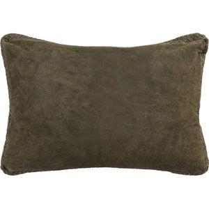 PTMD Suky Green Suede Leather Cushion Rectangle S