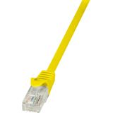 LogiLink CP1037U RJ45 Netwerkkabel, patchkabel CAT 5e U/UTP 1.00 m Geel Snagless 1 stuk(s)