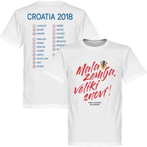 Kroatië Mala Zemlja, Veliki Snovi WK 2018 Selectie T-Shirt - Wit - XXXL
