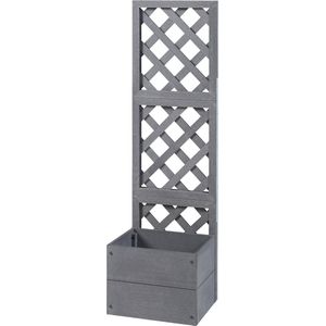 Plantenbak met latwerk Amstelveen HKC 135x40x30 cm grijs [en.casa]