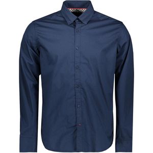 Twinlife Heren Basic Plus - Overhemden - Lichtgewicht - Elastisch - Blauw - L