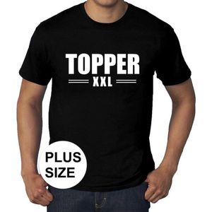 Toppers Grote maten Topper XXL t-shirt zwart - plus size heren XXXXL