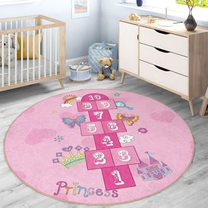 Kinderkamer Vloerkleed Rond Tapijt|Educatieve kindertapijten|Antislip Kindervloerkleed|Kinderen Tapijt Decor|Speelkleed|Kleurrijk kindervloerkleed|Meisjes Vloerkleed