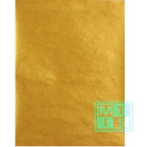 Inpakpapier Kraftpapier Milieupapier Goud Uni- Breedte 70 cm - m lang - Breedte 70 cm