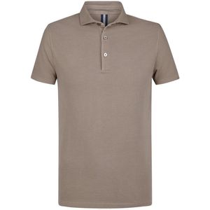 Profuomo slim fit heren polo - taupe - Maat: L