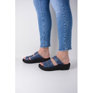 Wolky Slippers Aporia jeans leer