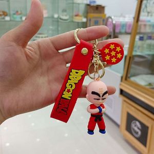 Prachtige Japanse Anime Kuririn Sleutelhanger 6cm Silicone Kawaii Cute Manga voor kinderen en volwassenen