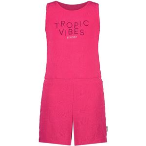 Meisjes jumpsuit - Teddy - Helder roze - Maat 116