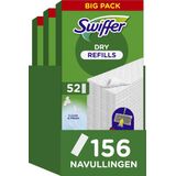 Swiffer Vloerwisdoekjes - vloerreiniger navulling droge doekjes - 3 x 52 stuks